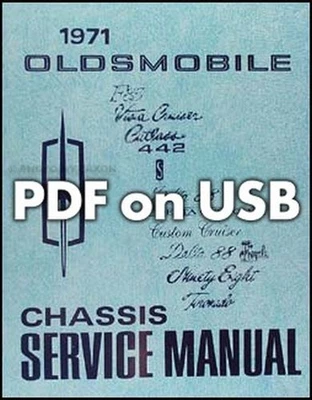 1971 Oldsmobile Pdf En USB Chasis Tienda Manual Y Cuerpo Reparación Servicio - Imagen 1 de 4