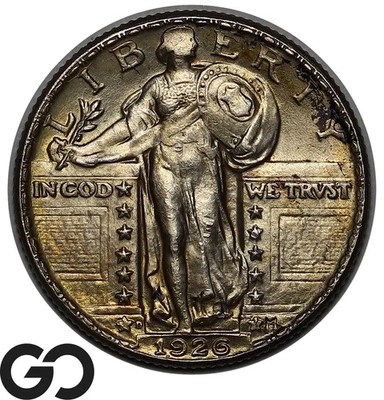 1926-D Standing Liberty Quarter, Choice BU++ Better Date, Tough This Nice! - Image 1 of 3