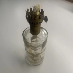 Vintage Antique Miniature Clear Glass Oil Lamp Americana design- No Top Glass - Picture 1 of 3