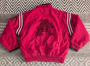 Large Vintage 1990’s Arkansas Razorbacks Pro Player Daniel Young Puffer Jacket - Bild 1 von 16