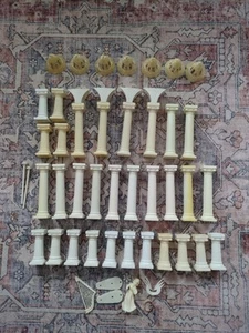 LOT Vintage Wilton Wedding Cake White Ivory Pillars Columns Angel - Picture 1 of 11