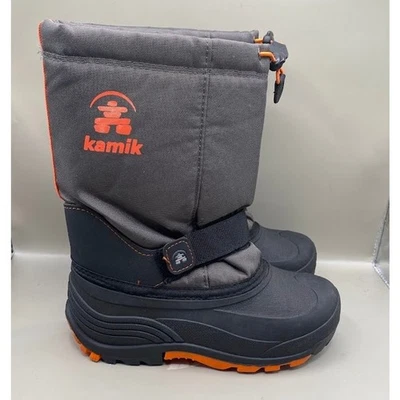 Botas de invierno Kamik Kids Rocket aisladas carbón/llama - talla 6 Foto 1 de 4