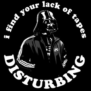 Darth Vader "I Find Your Lack Of Tapes Disturbing" shirt STAR WARS hip hop rap - Picture 1 of 2