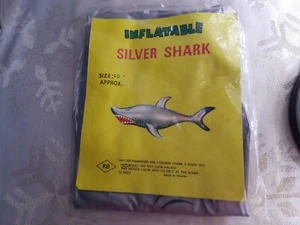 Vintage 40" Inflatable Silver Shark, New in Sealed Package - Picture 1 of 3