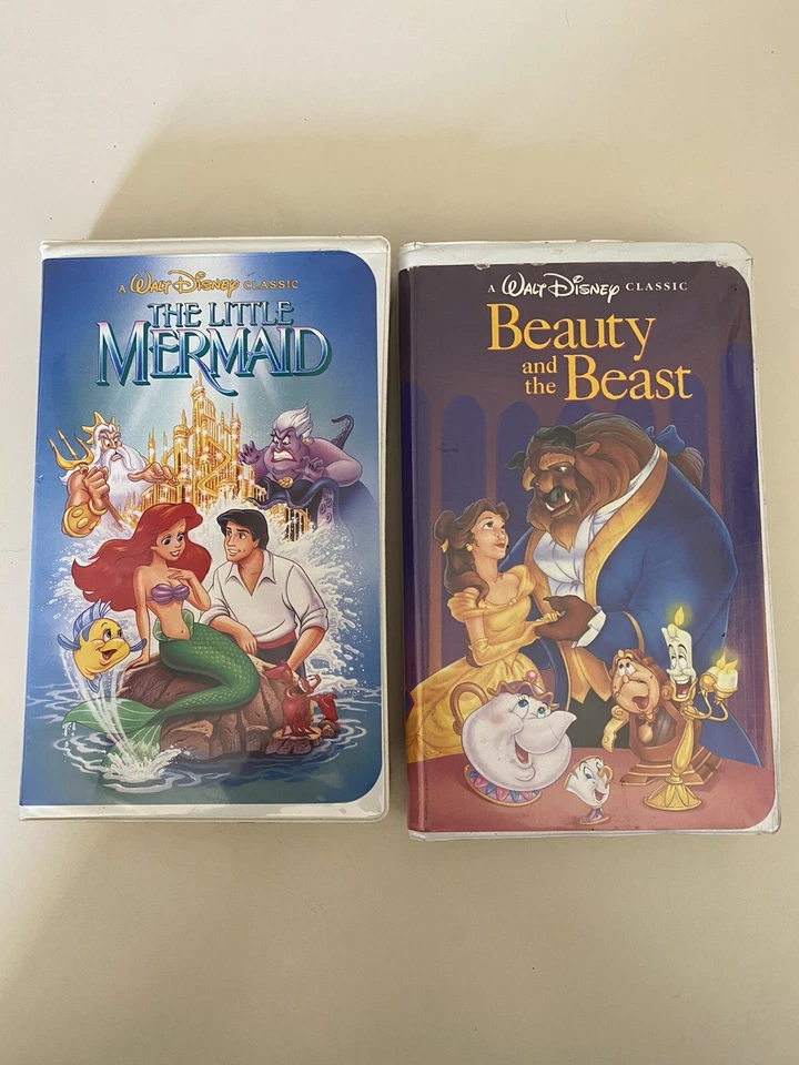 The Little Mermaid VHS 1990 Banned Cover And Beauty And The Beast Black Diamond - Image 1 of 4