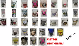 Choose from 28 Vintage Shot Glasses: Elvis, USA, Canada, Mexico ..... NEW - Picture 1 of 35