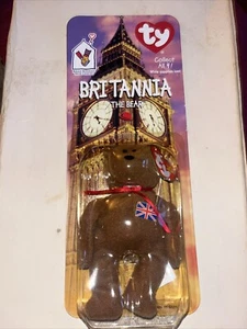 Britannia The Bear-1997 McDonald's Ty Beanie Baby with Rare Errors 1993 OakBrook - Picture 1 of 5