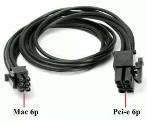 mini 6-Pin to PCI-e 6-Pin Graphics Video Power Cable Cord for Mac G5/Mac Pro - Picture 1 of 5
