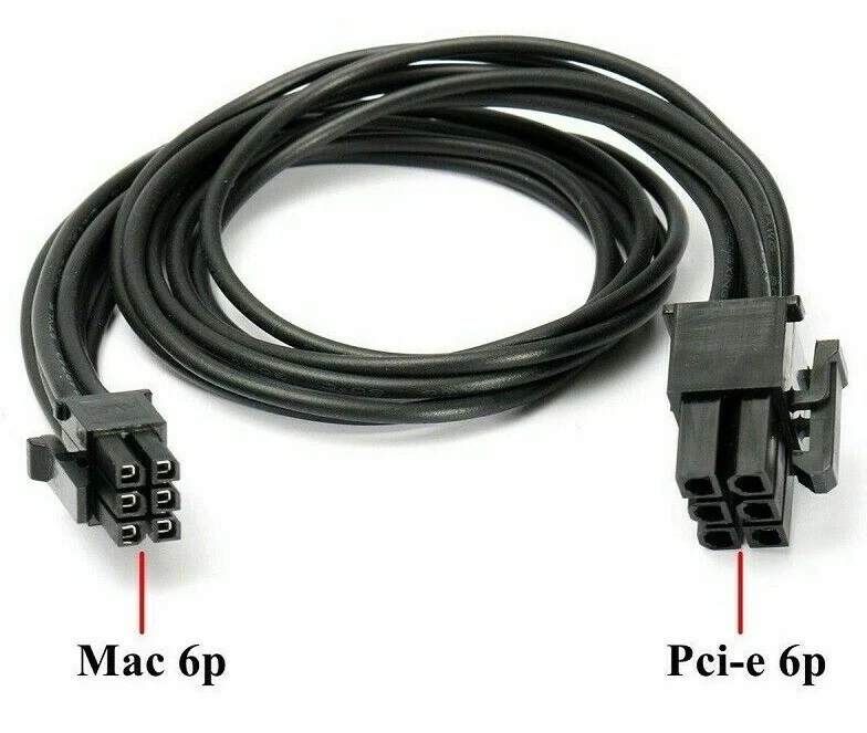 mini 6-Pin to PCI-e 6-Pin Graphics Video Power Cable Cord for Mac G5/Mac Pro  - Image 1 of 4