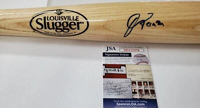 OSWALD PERAZA AUTOGRAPHED SIGNED BASEBALL BAT JSA COA - Image 1 of 4