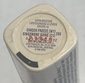 NOS Vintage 1997 Avon Moisture 15 Satin Smooth Lipstick - .13oz - GINGER FREEZE - Picture 1 of 5