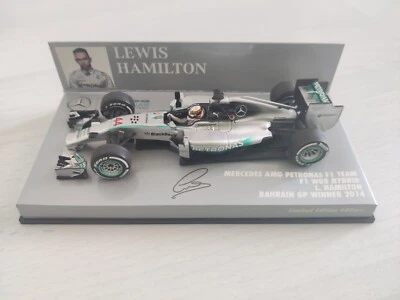 Mercedes W05, Hamilton, Winner Bahrain GP 2014, Limited: 680pcs, Minichamps 1:43 - Image 1 of 3