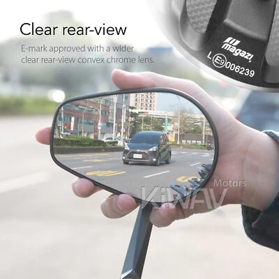 Espejos retrovisores de extremo de barra de peso pesado Mamba carbono mate se adapta a Yamaha MAJESTY SMAX TMAX Foto 1 de 4