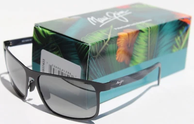 Gafas de sol MAUI JIM Wana polarizadas 846-2M negro mate/gris neutro Italia NUEVO Foto 1 de 4