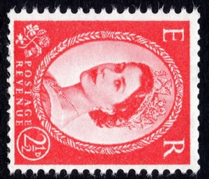 1958-65 2½d Carmine-Red SG574e S56cd Sideways Watermark Trimmed Perfs Type I MNH - Picture 1 of 2