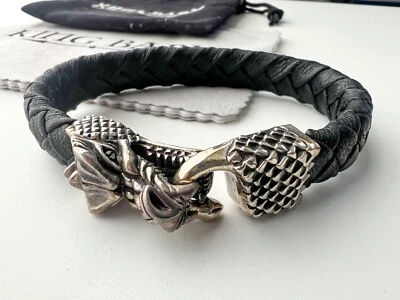 King Baby Leather Bracelet w/Small Dragon Clasp - Image 1 of 4