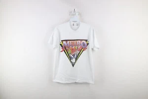 Vintage 80s Playboy Womens Medium Spell Out Metro Style Bunny T-Shirt White USA - Picture 1 of 10