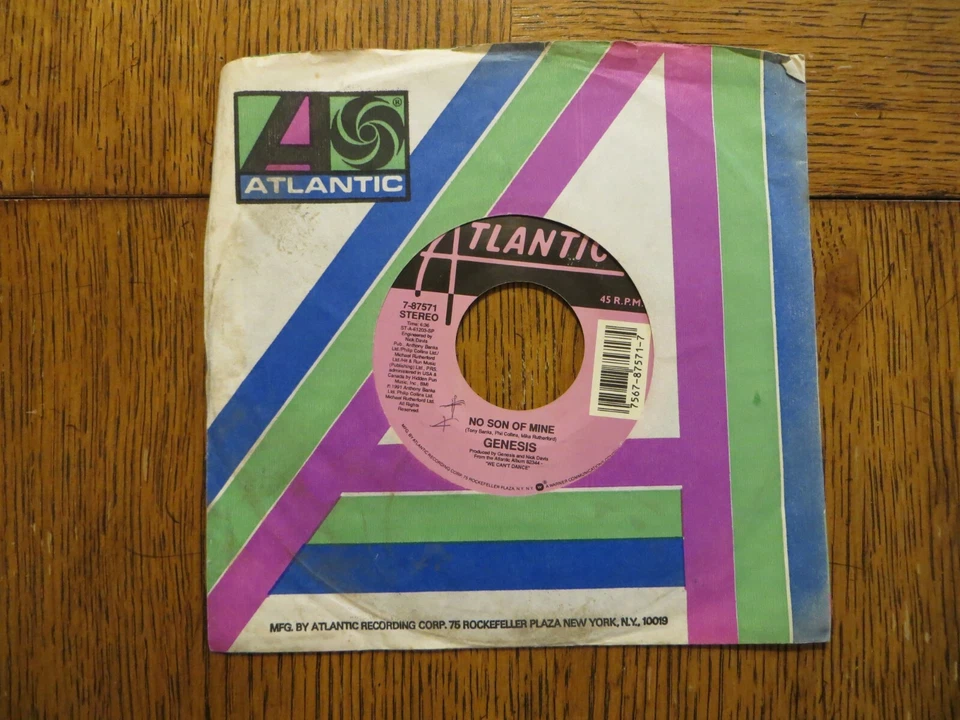 Genesis – No Son Of Mine / Living Forever 1991 Atlantic 7-87571 7" Single VG+ - Imagem 1 de 4