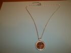 FIFTY (50) ORE COIN - NORWAY - SILVER CASED PENDANT NECKLACE - 1956 to 1985