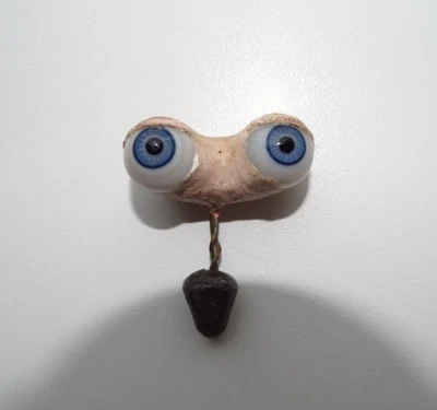 Yeux bleus poupée anciens verre pièce détachée Œil Ø 1,4 cm iris Ø 0,8 cm LOT 5 - Photo 1/4