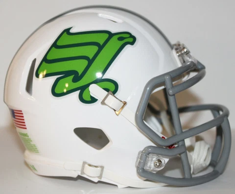 2020 North Texas State Mean Green Custom Riddell Mini Helmet vs SMU Cover