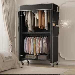 Schwerlast Faltschrank Kleiderständer auf Rollen Kleiderschrank Stoffschrank NEU - Bild 1 von 26