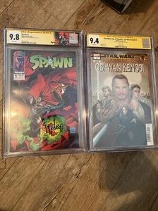 Spawn #1 CGC 9.8 Auto Todd McFarlane & Ewan McGregor Firmado Obi Wan Kenobi 9.4 - Imagen 1 de 4