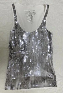 NEW LOOK SEQUINNED COTTON SUMMER TOP SIZE 14 - Picture 1 of 6