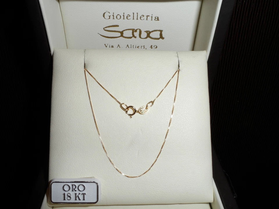 Collana girocollo veneziana cm 45 in oro giallo 750 18 kt GRAMMI 0.7/0.8 nuova