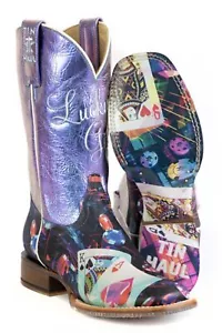 Stivali western punta quadrata Tin Haul "Lady Luck" - Foto 1 di 7