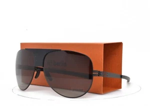 iC! Berlin sunglasses Roadster Black AVIATOR POLARIZED 62-16-145 - Picture 1 of 10
