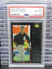 1994 Upper Deck Michael Jordan Star Rookies Rookie RC #19 PSA 8 NM-MT White Sox