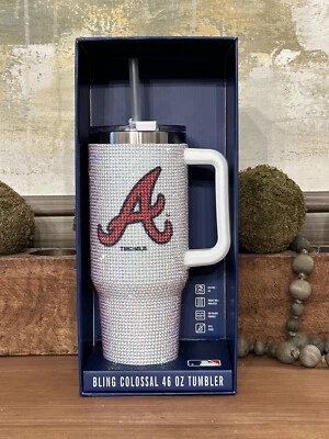 Vaso MLB Bling Colossal 46 OZ - ATLANTA BRAVES - Vaso de diamantes de imitación brillantes Foto 1 de 4
