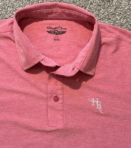 Camisa polo de golf recta rosa rendimiento para hombre camisa grande - Imagen 1 de 3