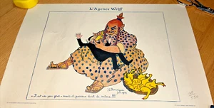Jean Gabriel Domergue 1915 - Litografía de dibujos animados - L' AGENCE WOLFF #148/550 - Imagen 1 de 10
