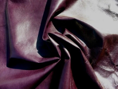 Goatskin leather hide Grape Purple Semi Gloss Finish Light Weight Very Strong - Image 1 of 4