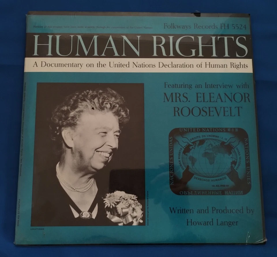 Human Rights Documentary Eleanor Roosevelt Folkways BRAND NEW/Sealed LP 5524(DP) - Image 1 of 4