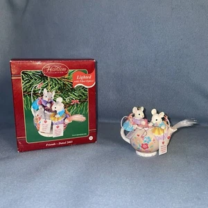VTG Carlton Christmas Ornament Friends Sister To Teapot Mouse Girls Dated 2003 - Picture 1 of 24