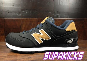 New Balance ML574SLA ""PAQUETE LUX"" (Negro/Trigo) Nubuck 574 Tallas para Hombre - Imagen 1 de 5