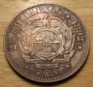 1892 South Africa 2 1/2 Shillings *XF* *attractive natural maroon toning* - Picture 1 of 2