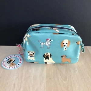 Dog Breeds Make-Up Cosmetics Bag Small Box Shape Zip Closure "Best in Show" NEW - Picture 1 of 14