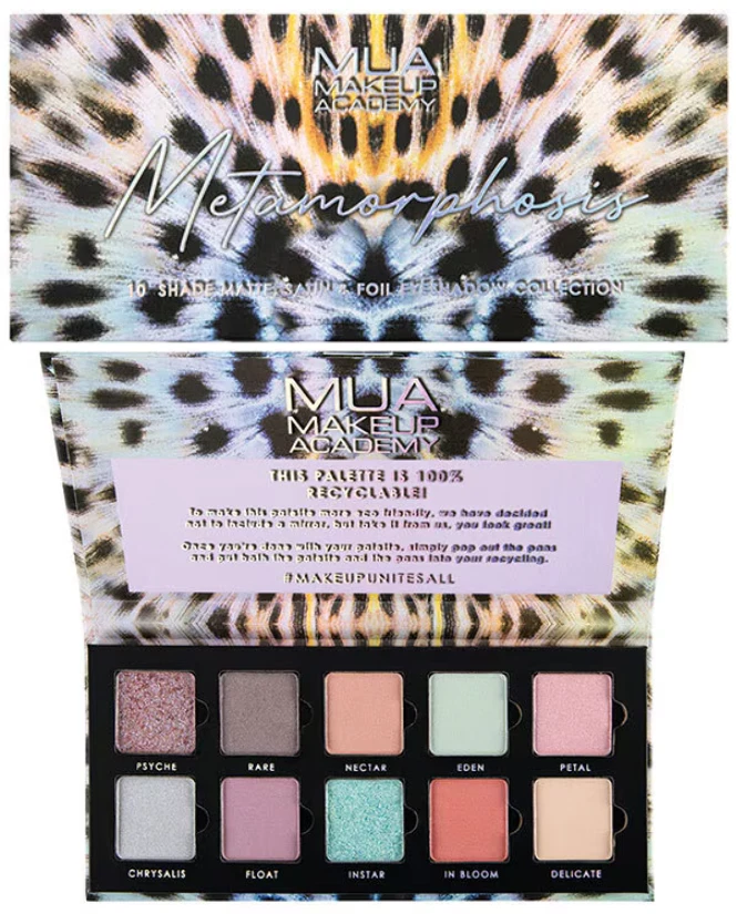 MUA  Eyeshadow Palette Nude Matte, Satin & Foil Eyeshadows Ladies Gift - Image 1 of 1