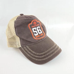 Jagermeister Hat Mens Adjustable Tan Trucker Cap Mesh Snapback 56 Yard Line Logo - Picture 1 of 10