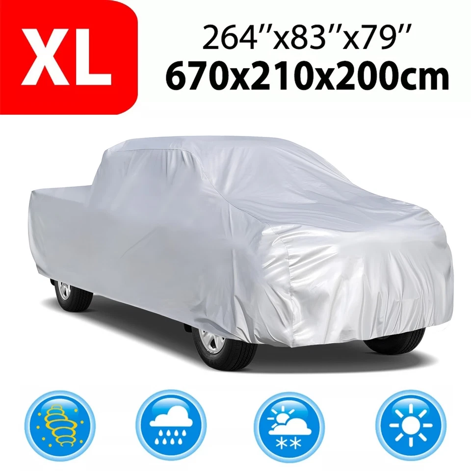 Pickup Car Cover Outdoor Dust Protect For Chevrolet Silverado 2500HD Crew Cab SB - Image 1 of 4