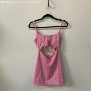 *NWT* LoveShackFancy Rosabelle Astoria Tennis Active Dress Pink Bow Print Size S - Picture 1 of 4