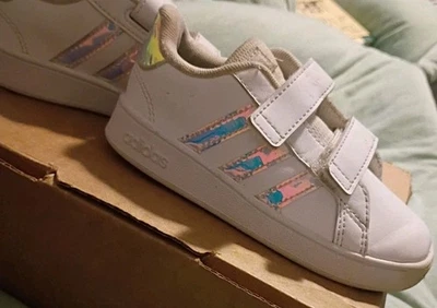 Adidas Grand Court 2.0 CF 1 Infant/Toddler Baby Girl Shoes Size 8.5K  - Image 1 of 4