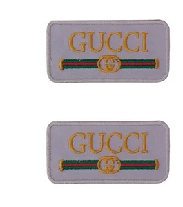 Gucci Vintage Embroidered Patch Iron-on / Sew-On (Set Of 2) - Picture 1 of 2