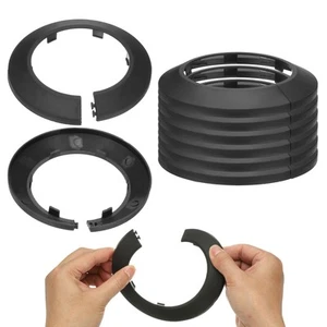 76,5 mm Sanitär-Abdeckplatten, 9 Stück, Wand-Rohrabdeckungsdekoration Schwarz - Bild 1 von 7