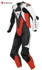 Mono De Cuero Dainese Laguna Seca 5 1Pc Leather Suit Perf. WHITE/FLUO-RED - Imagen 1 de 1