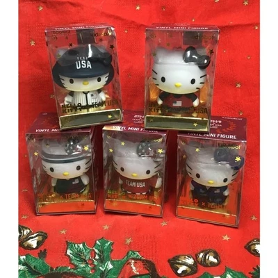 NUEVO Hello Kitty Equipo Olímpico EE. UU. Mini Figuras Lote de 5 Judo Surf Levantamiento de Pesas  Foto 1 de 4